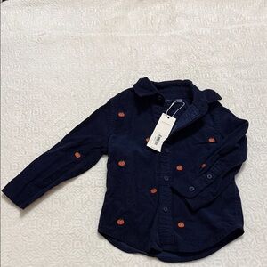 Navy Corduroy button up